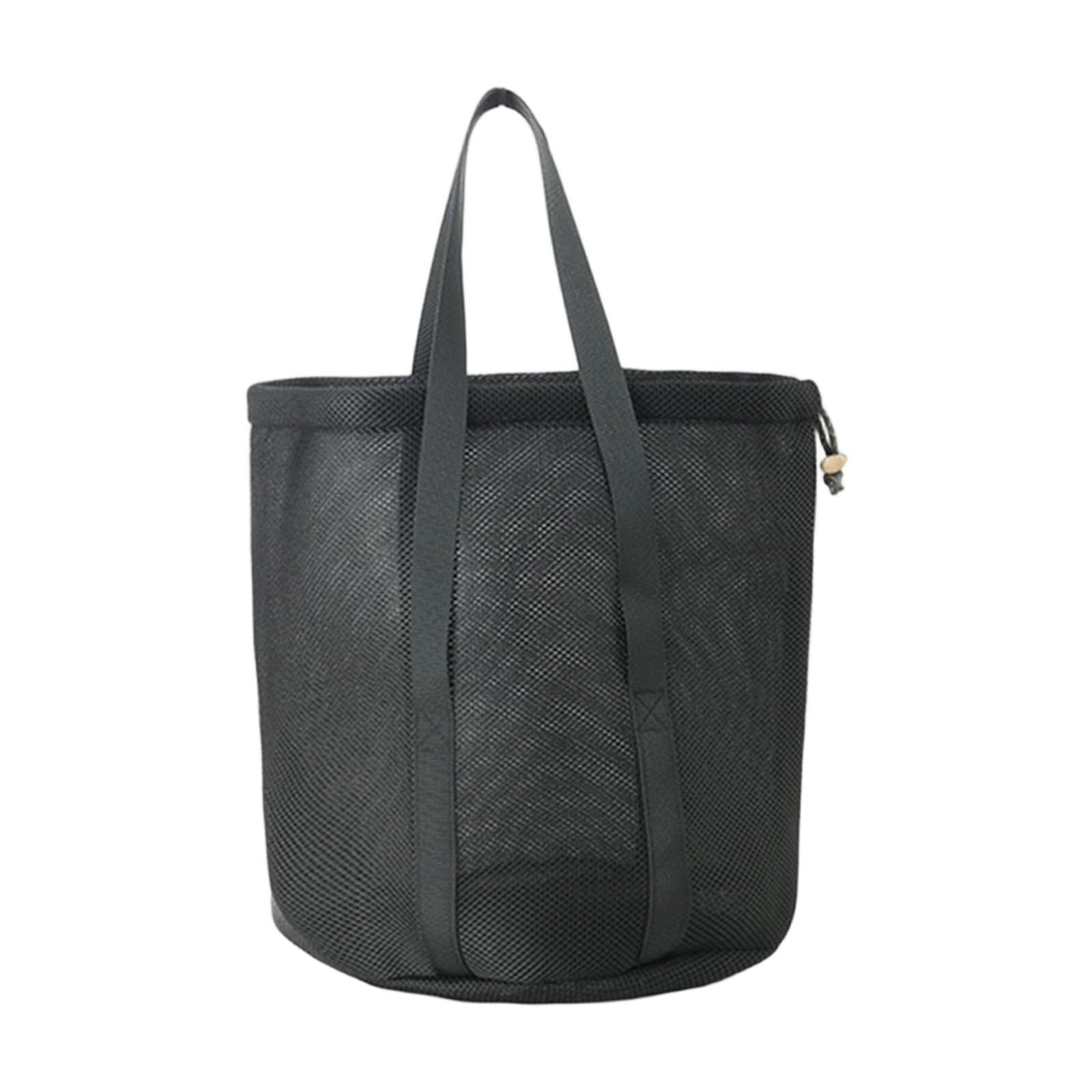 Borsa per pentole da campeggio leggera e ventilata con chiusura a coulisse e tasche in rete per riporre attrezzi da esterno Borsa per riporre pentole da campeggio in tessuto a rete con coulisse da