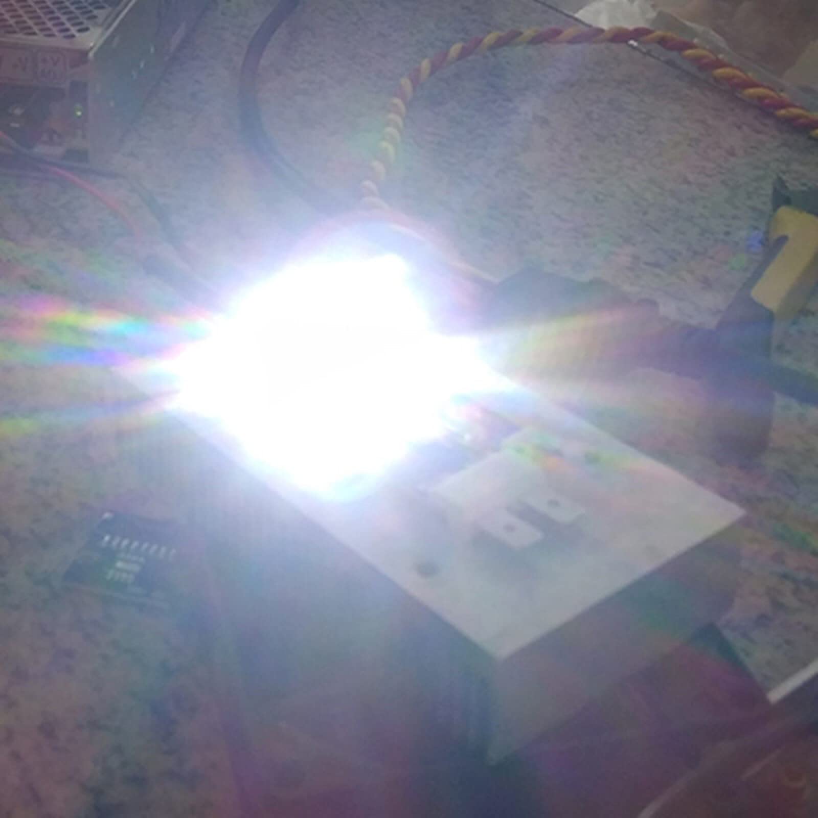 90W High Power LED Bühnenlicht-Chip Super Helligkeit, kaltweiß 7500-8000K für mobiles Kopflicht, Bühnenlampe und professionelle DJ,Dunkelgrau, 90 W x 2 Stück