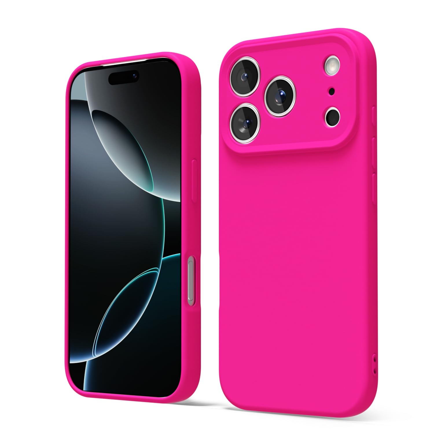 oakxco for iPhone 16 Pro Max Case Liquid Silicone, Soft Rubber Gel Elegant Aesthetic Basic Simple Cover, Cute Thin Slim TPU Matte Solid Color Plain Smooth Case for Women Girl, Light Pink — view 324