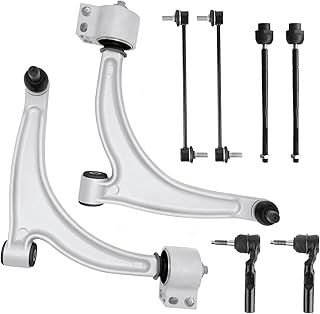 Front Lower Control Arm Suspension Kit Fit for 2004-2012 Chevrolet Malibu 2005-2010 Pontiac G6 2007-2009 Saturn Aura with Ball Joint Tie Rods K620180 K620179-8 pcs