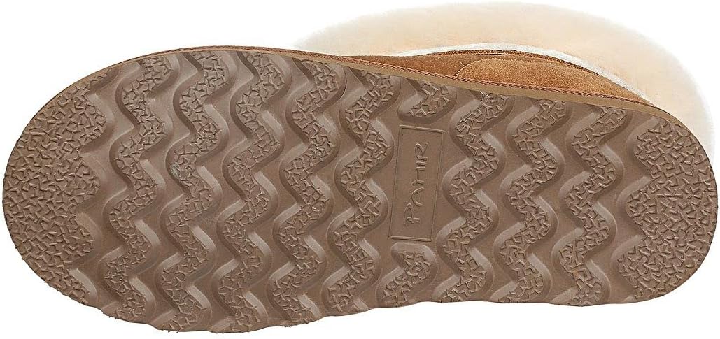 PAMIR Women's Genuine Suede Slipper Boots & House Shoes - Sheepskin Trim, Memory Foam, Indoor/Outdoor Ankle Booties - Image 7