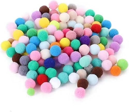 Pelotas de juguete para gatos, 50 unidades, juguetes de peluche coloridos divertidos para jugar al usuario, bolas de pompones para disparar disponible en Yaxa Colombia