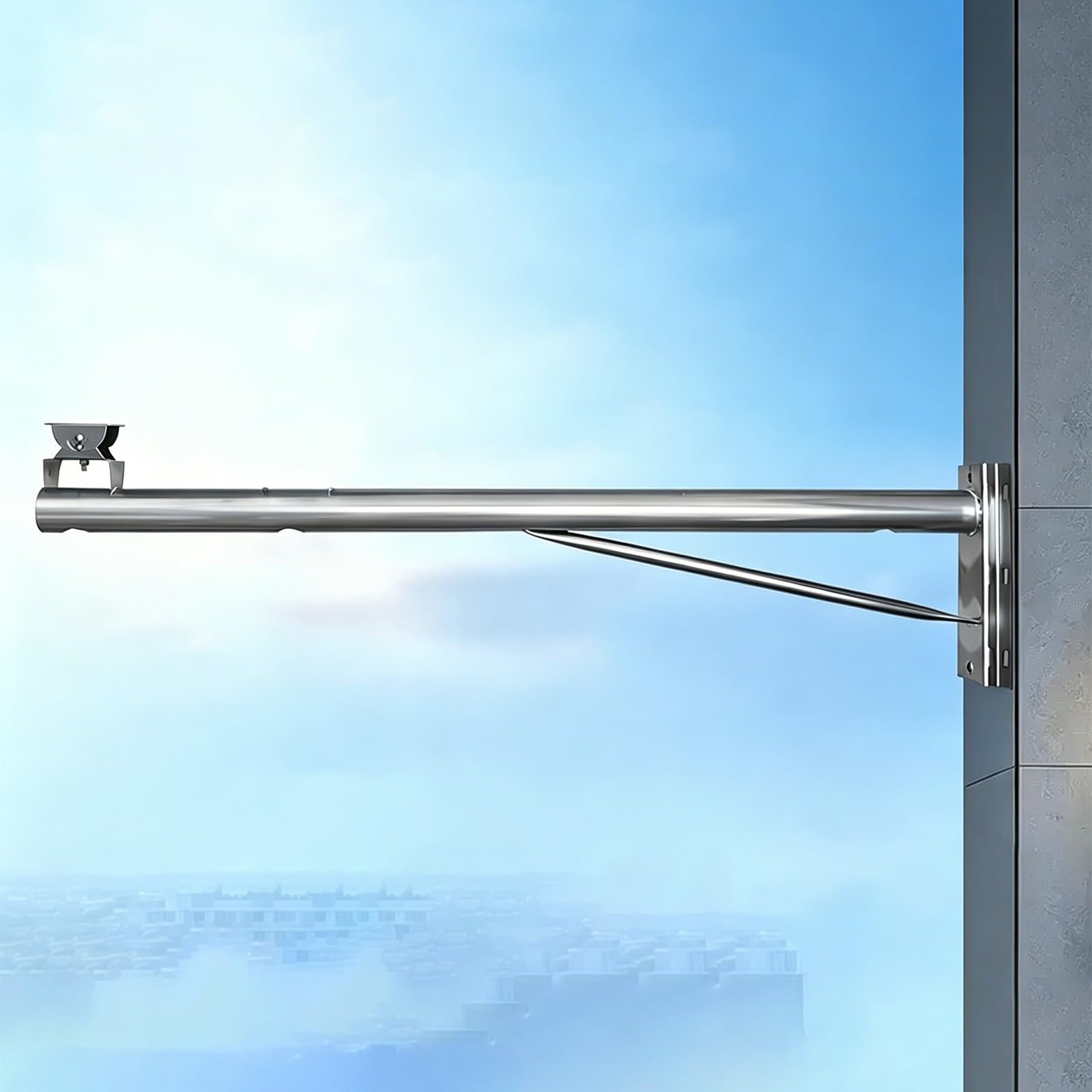 Poteau de caméra de sécurité extérieur angle station-service 1m