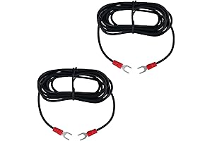2PCS Turntable Grounding Phono Cable with Ground Wire for Turntables