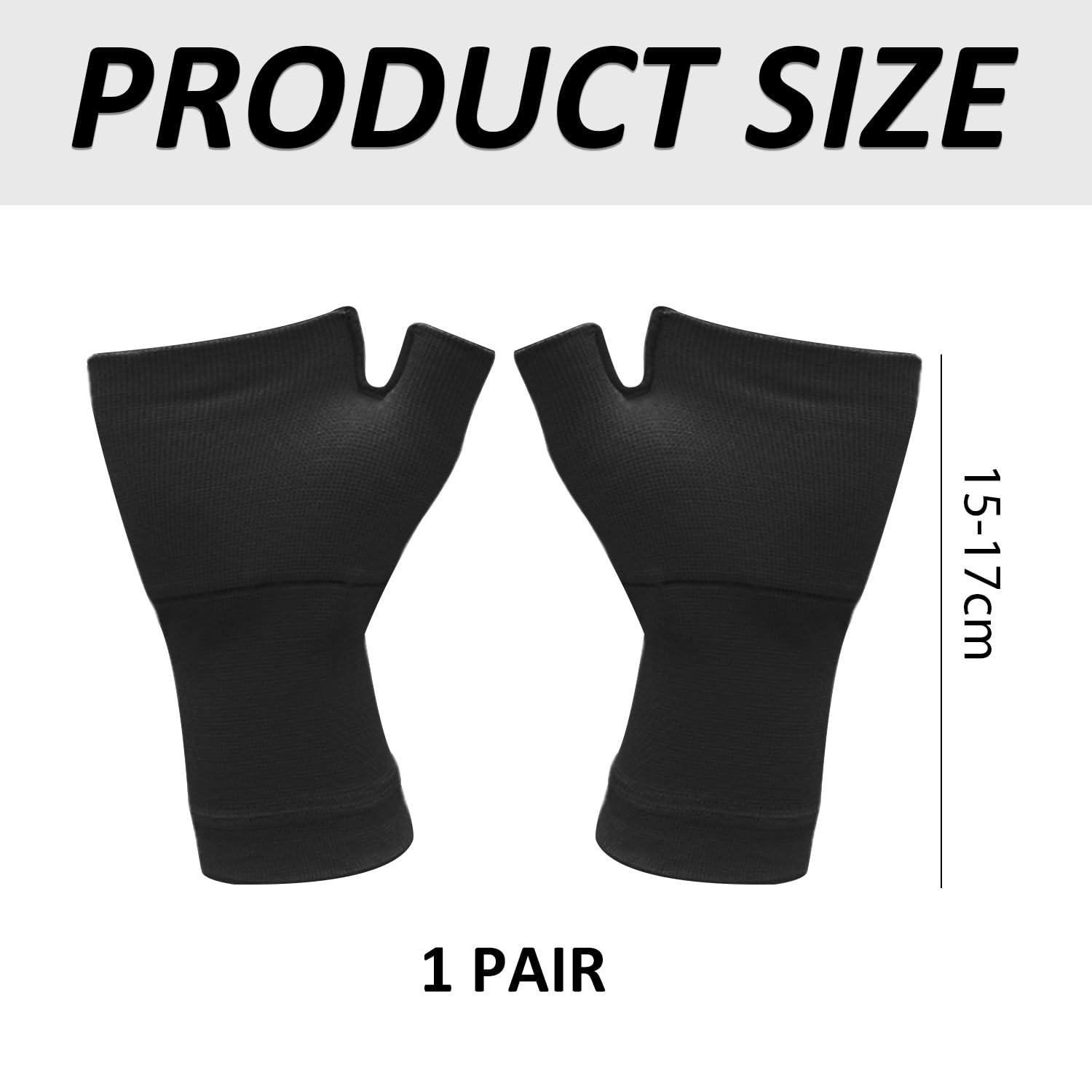 BEIBXHQQ 2 Elastic Thumb Support Gloves, Breathable Finger Protection Gloves, Fitness Wrist Brace, Compression Thumb Splint - Image 2