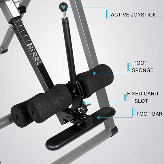 Foldable Inversion Table, Inversion Table with Air Soft Ankle Pads and 350 Lb Capacity, Safe and Portable, Back Stretch Machine for Home Gym, Relieve Spine, Back Pain