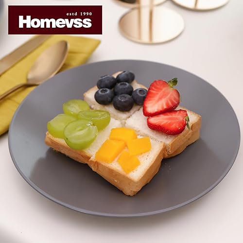 Miniatura 5 de HomeVss - Juego de vajilla de gres de dos tonos Colors Life de 16 piezas, exterior negro brillante + interior con esmalte mate gris claro