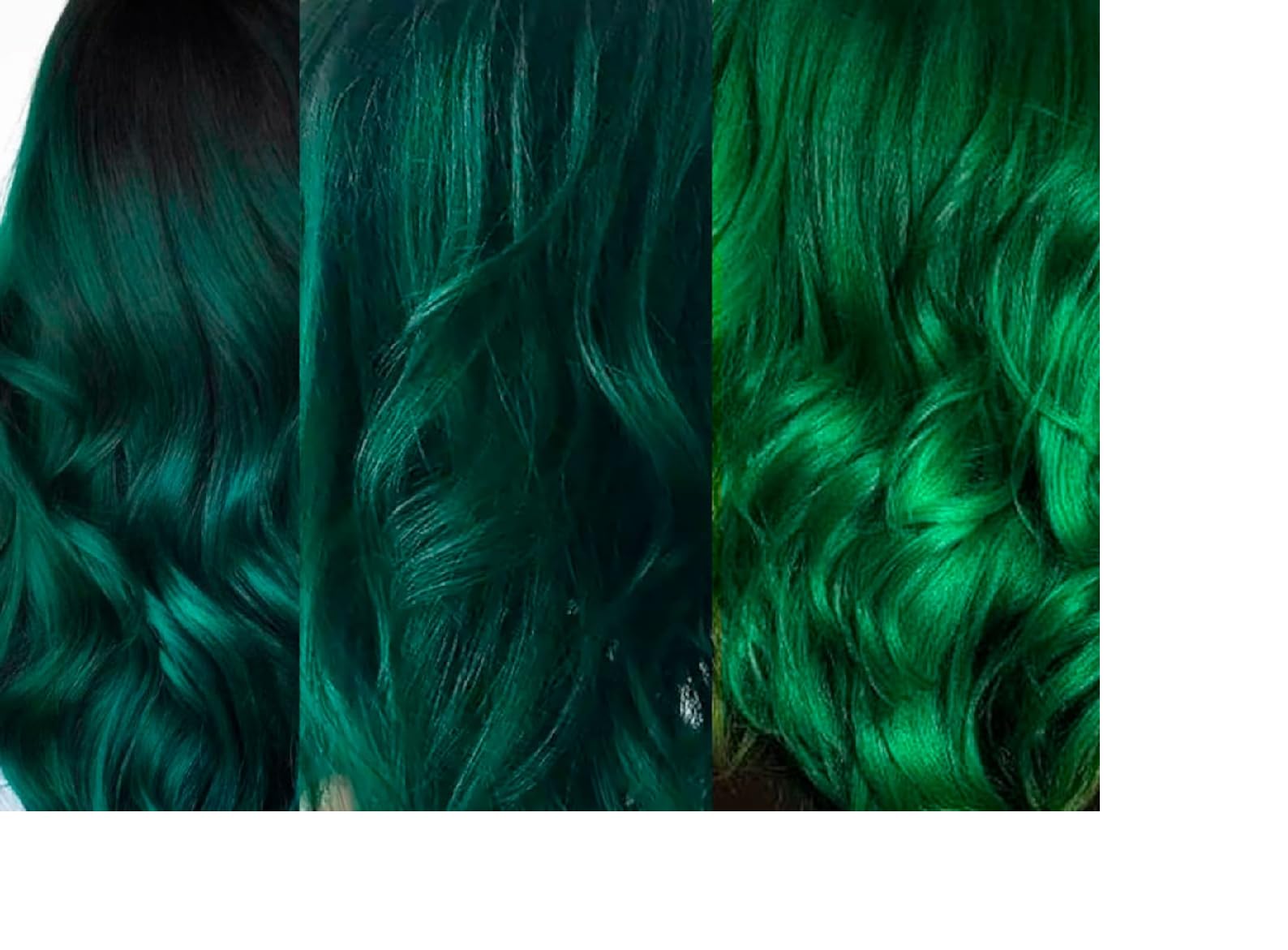 Clip In Curly Hair Extension Highlights, Hair Streaks, Long Curly Hair Highlights (Dark Green x 6), 10 g (Pack of 1) - Image 3