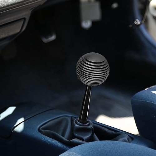 Miniatura 6 de NRG Innovations SK-703GM Pomo universal de aluminio con adaptadores de rosca, forma redonda de bola estilo disipador de calor, metal pistola