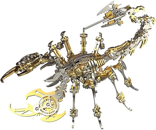 Miniatura 8 de Kit de modelo de metal 3D, rompecabezas mecánico de metal 3D de dragón que respira fuego, colección Warcraft de acero, rompecabezas de cerebro de