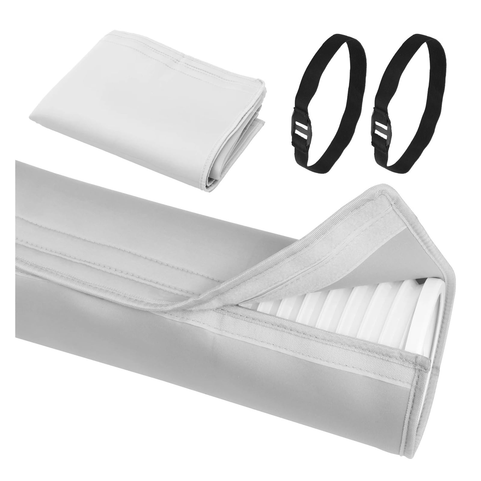 2pc Air Conditioner Hose Protection Cover Insulated Duct Vent Easy Installation For Most 5inch To 5.9inch Exhaust All Weather Protection
