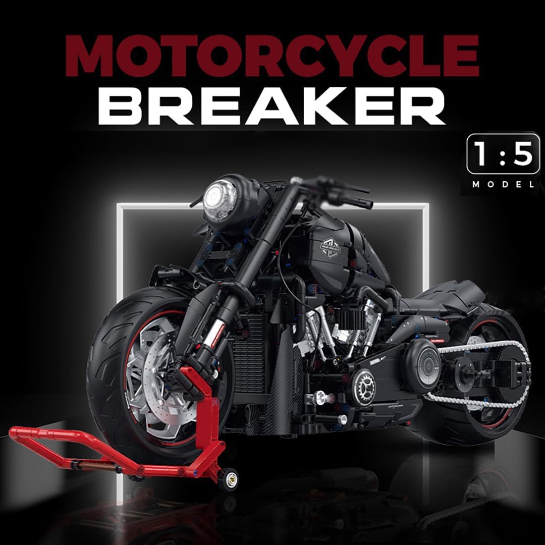 JUCYJULY Kit de Bloc de Construction Moto, 2260 Pièces 1:5 MOC Jeux de Construction Brique Moto Modèle, Maquette de Technic Techniques pour Adultes Enfants Cadeau Jouet