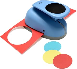 Circle Punch, Paper Punch,3" XL Size Circle Hole Punch Cutters for for Paper Crafts, Cardstock, Gift Wrapping, Scrapbook Tools Cards, Arts Fun Projects, Christmas, Birthday Gifts(Blue)