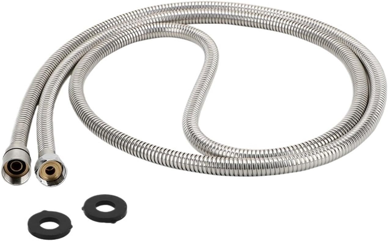 Shower Hose, Stainless Steel Shower Hose Silver 1.2m 1.5m 2m Bathroom Plumbing