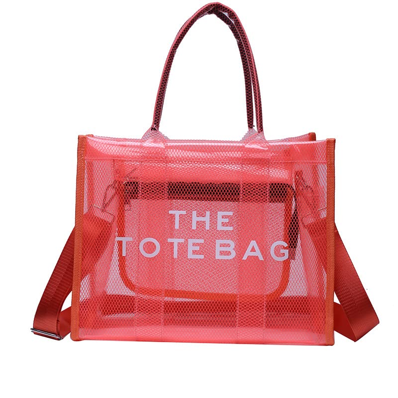 Image of Clear Tote Bag Stadium Events Large Clear Purse for Women Transparent Crossbody Bag for Concert,Work,Beach,Sport