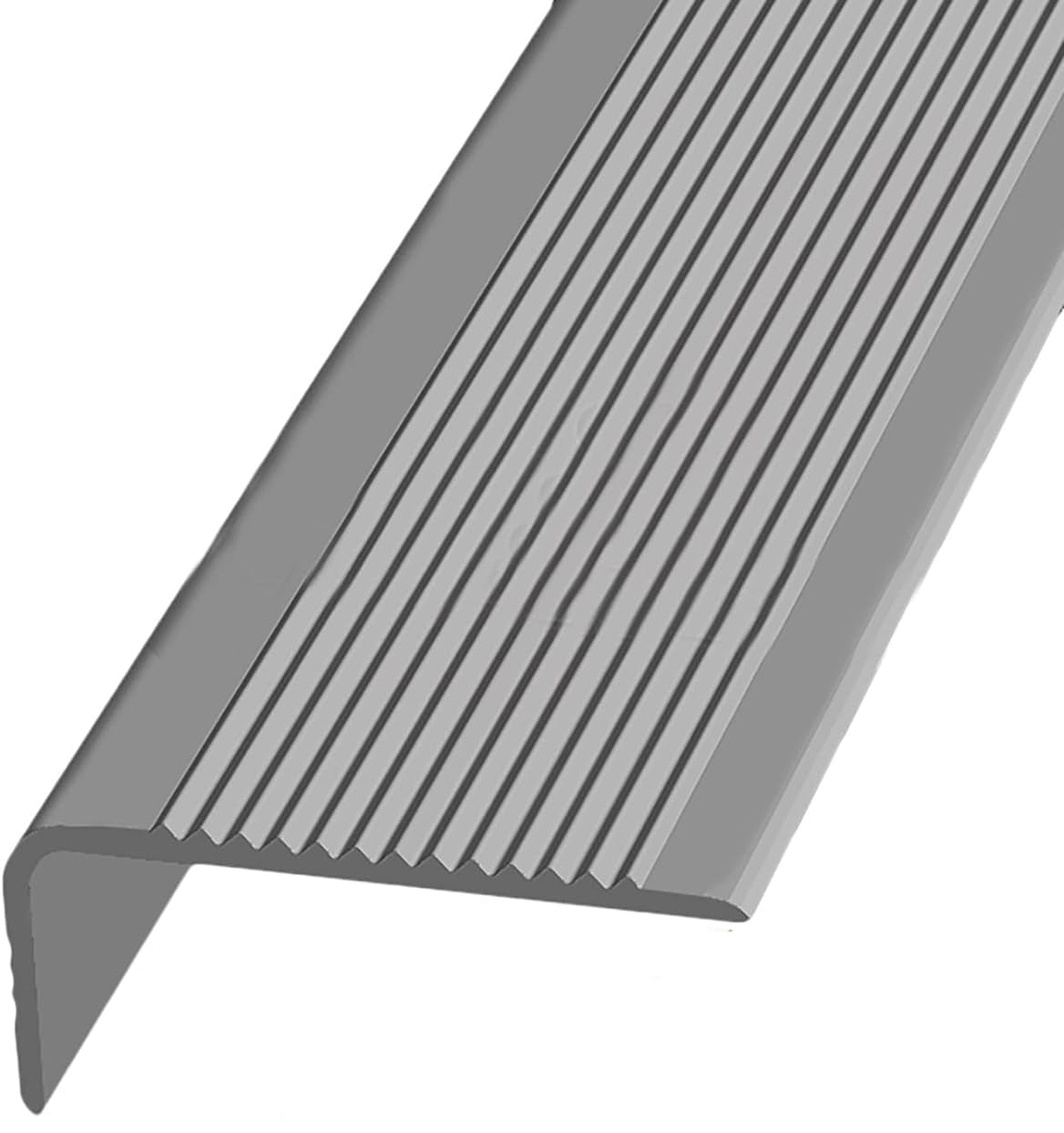 Antideslizante escalera Nosing Edge Trim con adhesivo 7x3cm Ancho Gris 10m Longitud Perfil Escalera para Protección y Seguridad