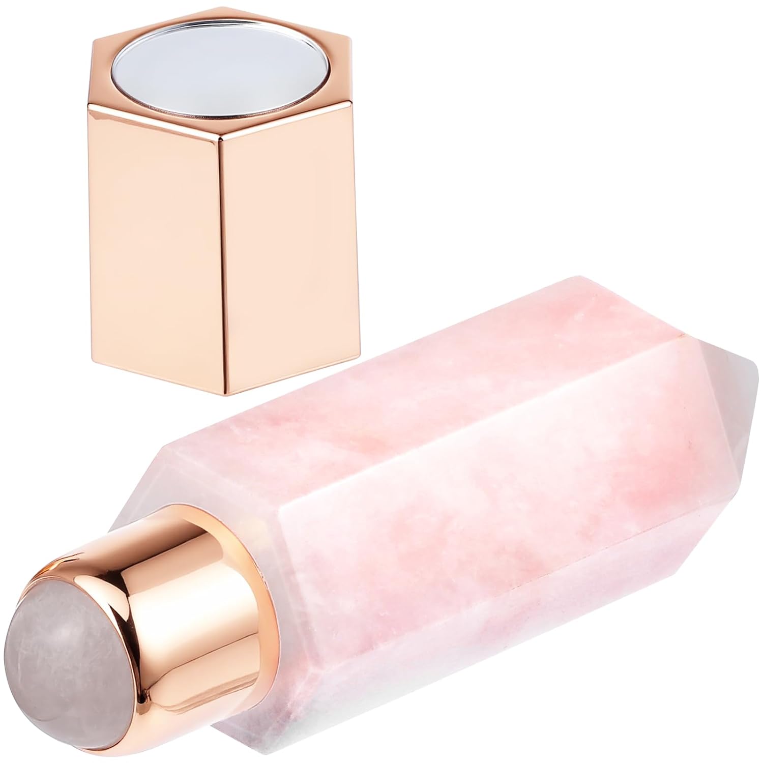 Gemstone Roller Bottle: Refillable Jade Roll On Bottles with Lid for Essential Oils Perfumes Aromatherapy Liquid, Face and Neck Massage Pointed Roller Bottle Gemstone Roller Bottle: Refillable Jade Roll On Bottles with Lid for Essential Oils Perfumes Aromatherapy Liquid, Face and Neck Massage Pointed Roller Bottle