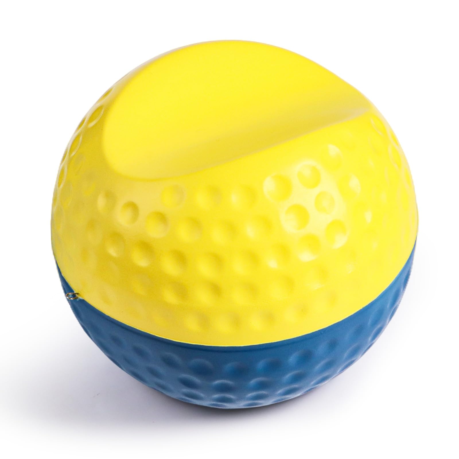 FINGER TEN Golf Swing Trainer Ball 1 Pack, Effective Golf Training Aid for Impact Precision Consistent Swings & Chicken Wing Fix, Small Medium Large Size in Blue Green Yellow (Yellow-Large)