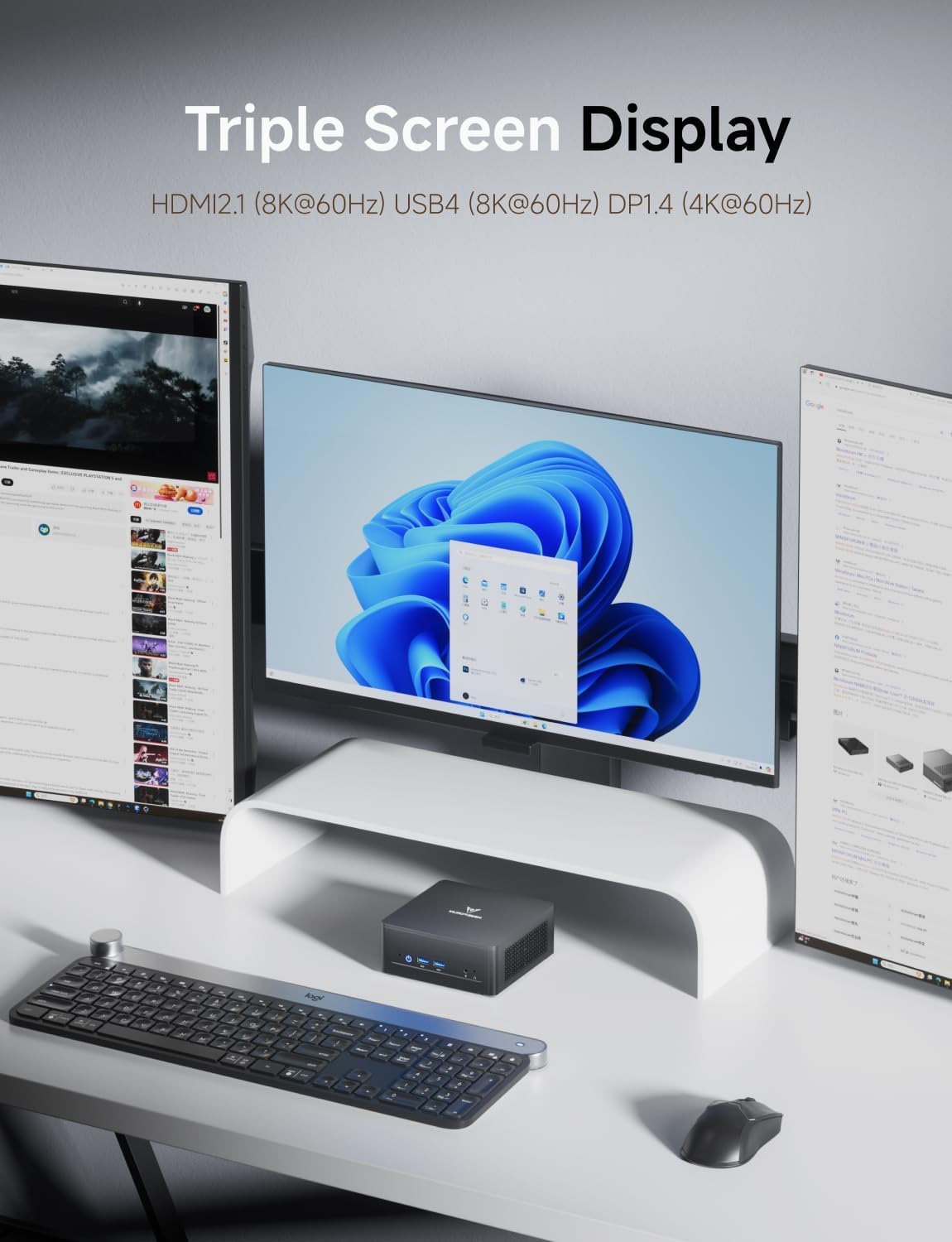 MINIS FORUM UM690S Mini PC,AMD Ryzen 9 6900HX 8 Cores CPU up to