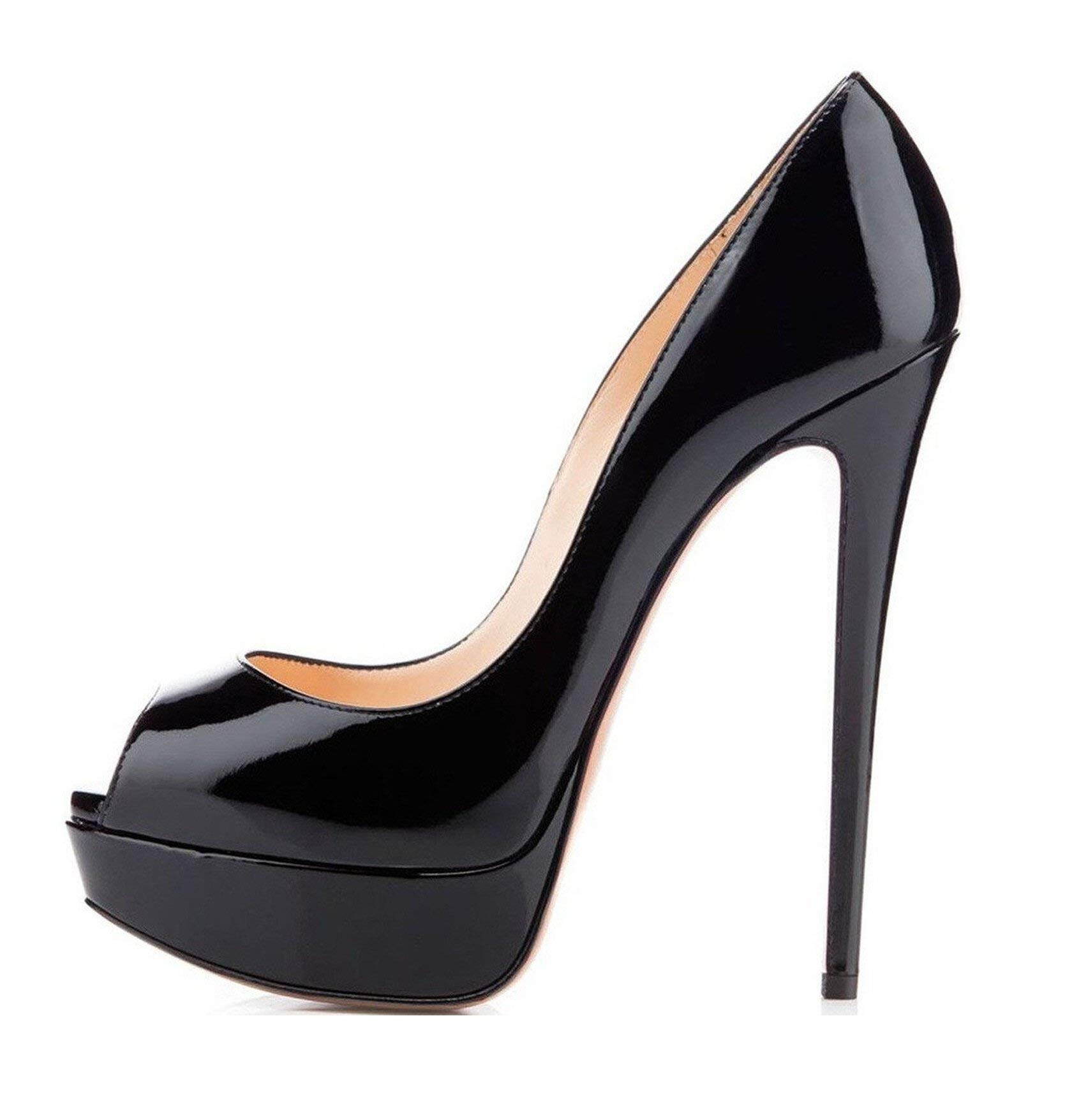Mettesally Women's Platform Stiletto Heels Peep Toe Sandals High Heel Open Toe Court Shoes Party Dress Pumps