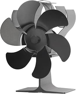 Yokawe Wood Stove Fan Log Burner Fan 6 Blades, Heat Powered ≤25db Silent Running Wood Burner Heat Circulation Fan for Home Wood Burning/Log Burner/Furnaces/Fireplace
