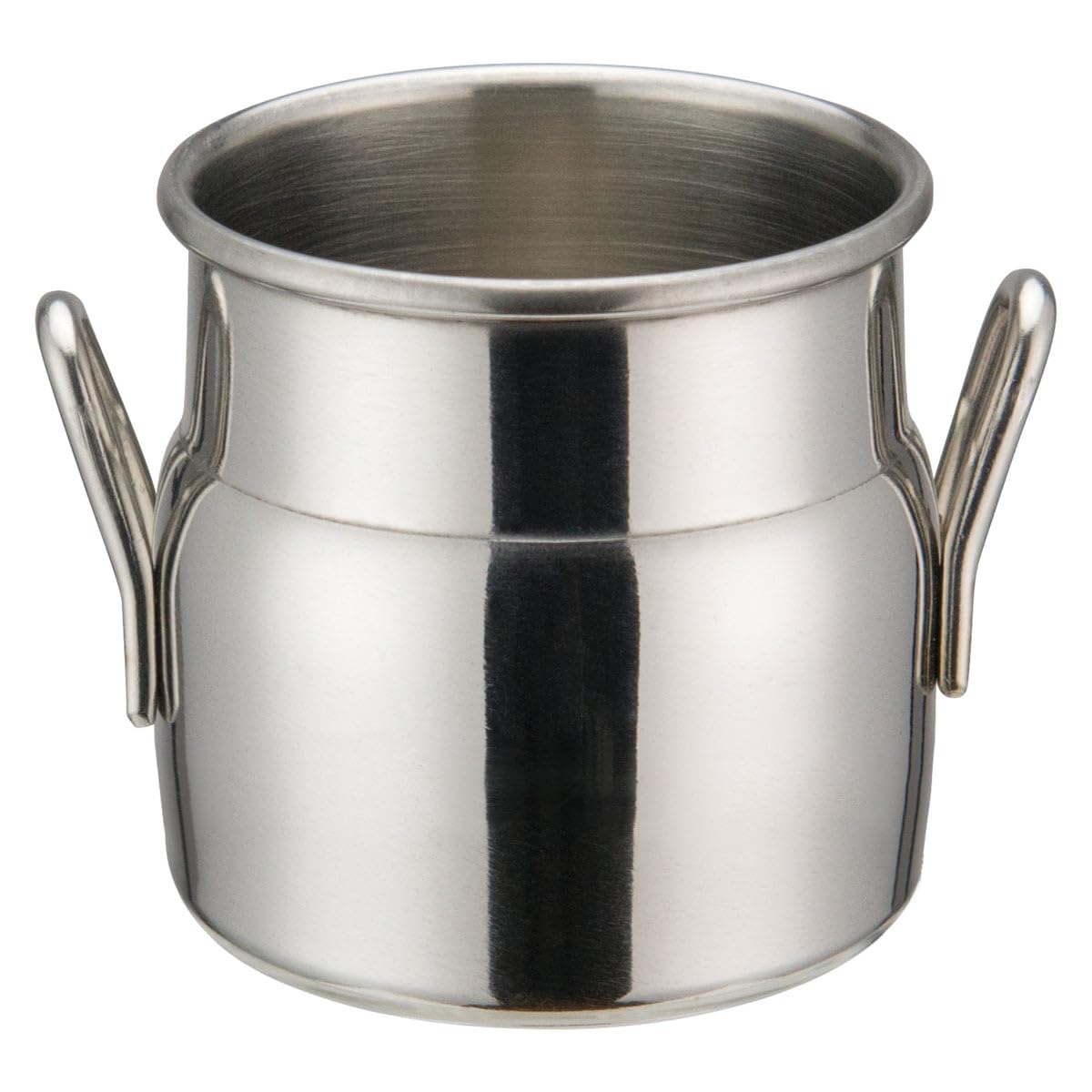 Winco DDSD-101S 2'' Dia 2'' Height Stainless Steel Milk Can with 2 Handles, Sauce Cup, Dipping Bowl