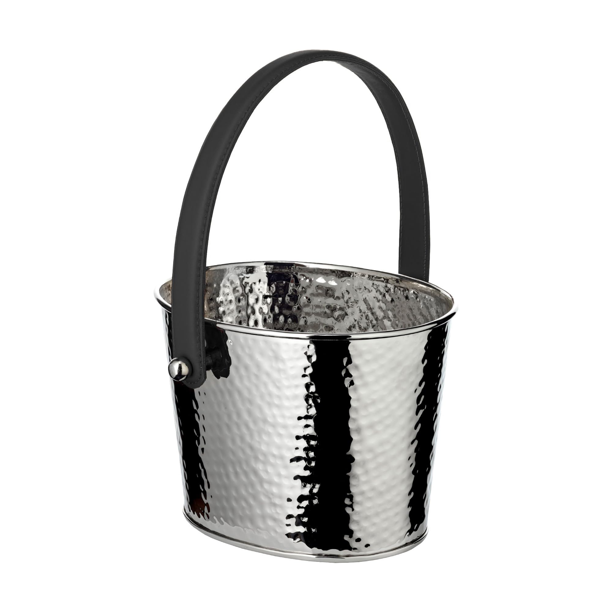 EDZARD Champanera Gavin (23 x 18 cm, H 16 cm), niquelada, martillada, para 1 botella – enfriador de vino, enfriador de botellas, cubitera