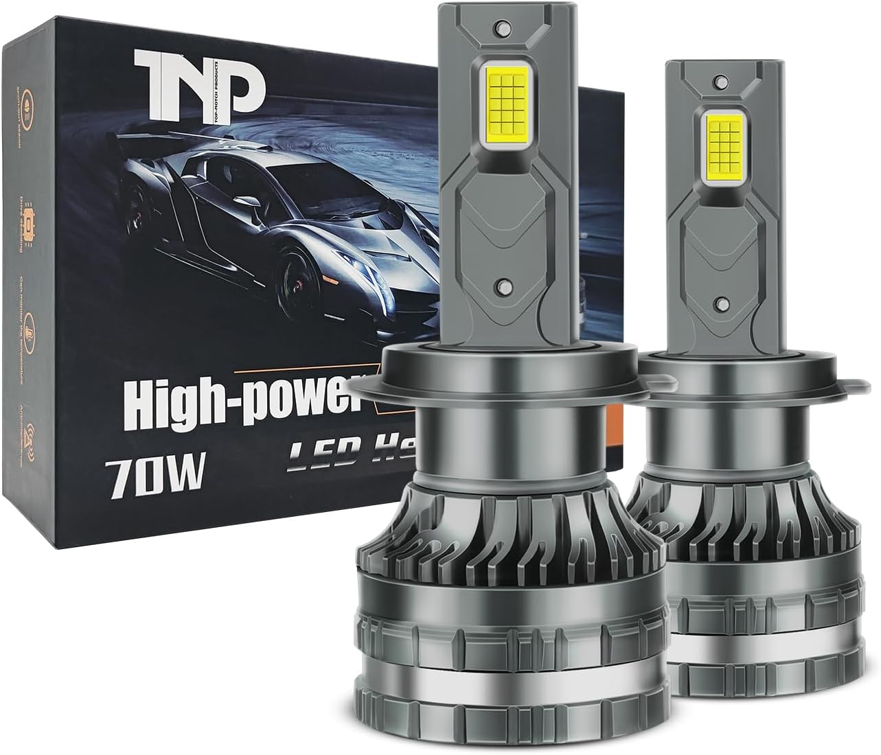 K3 Series H7 LED Headlight Bulbs - Waterproof LED Fog Light Bulbs (2-Pack)