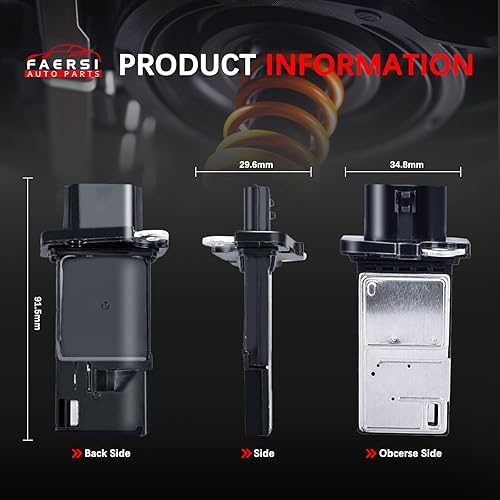 Miniatura 8 de FAERSI Medidor de sensor de flujo de aire masivo MAF 22680-7S000 AF10141 para Altima 2003-2014 y Maxima 2004-14 y Sentra 07-12 y Xterra 05-15