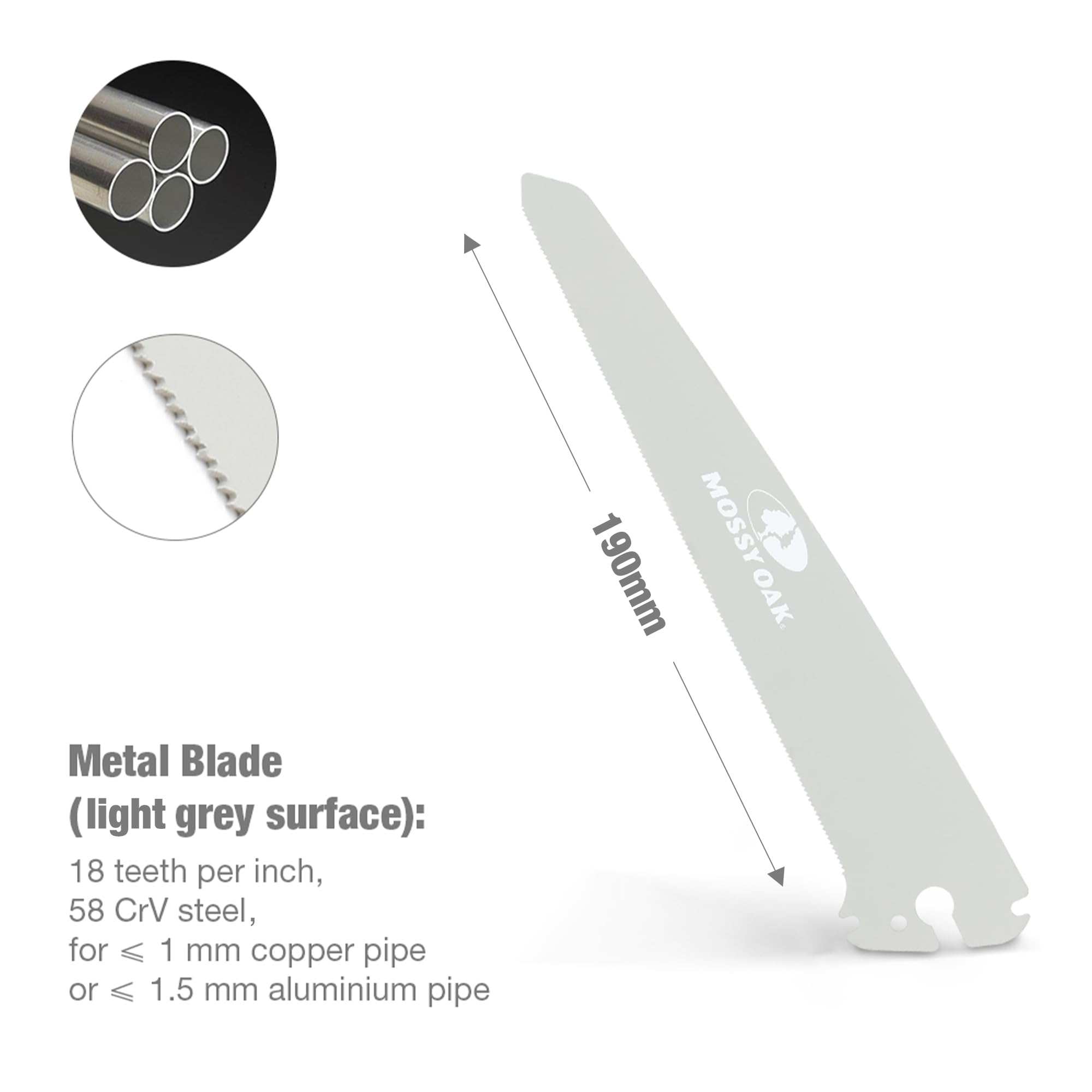 Mossy Oak 6-Piece Saw Blade Set, Replacement Blades for Mossy Oak 3-in-1 Hand Saw, 190 mm Saw Blades Set - Image 4