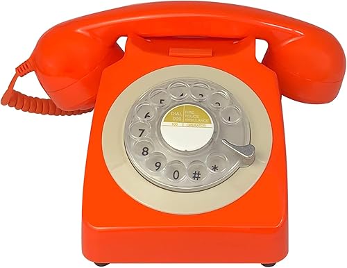 Vista 10 de Vintage Retro Old Fashion Rotary Dial Hogar y Oficina Teléfono Clásico de una Línea Básica Teléfono de Escritorio en Casa Oficina Escuela Verde