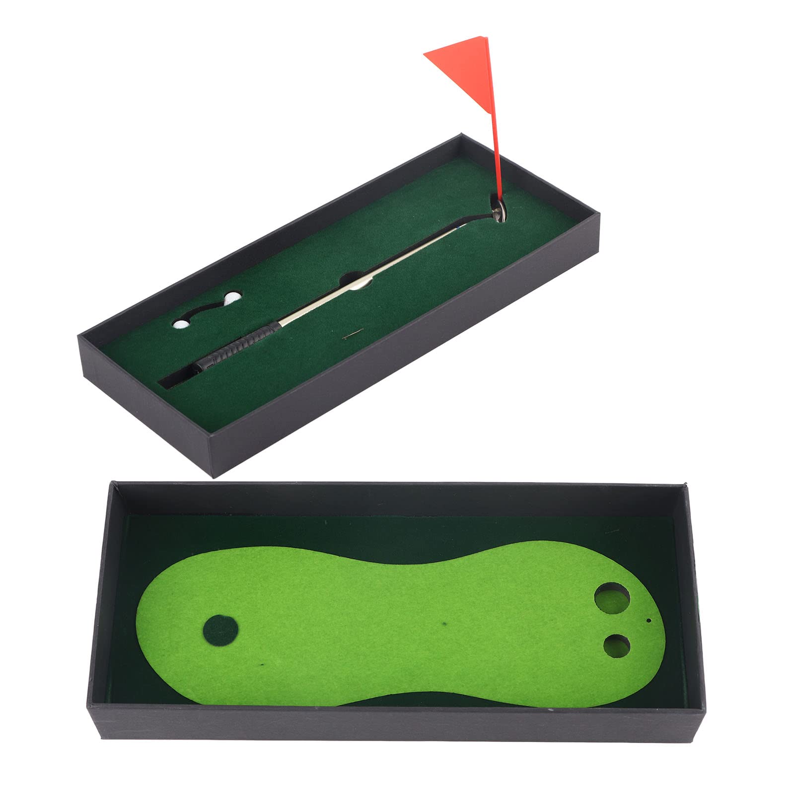 Mini set da golf, set da tavolo per esercitarsi con penna a sfera, putter, palla da golf, tappetino per mettere bandiera
