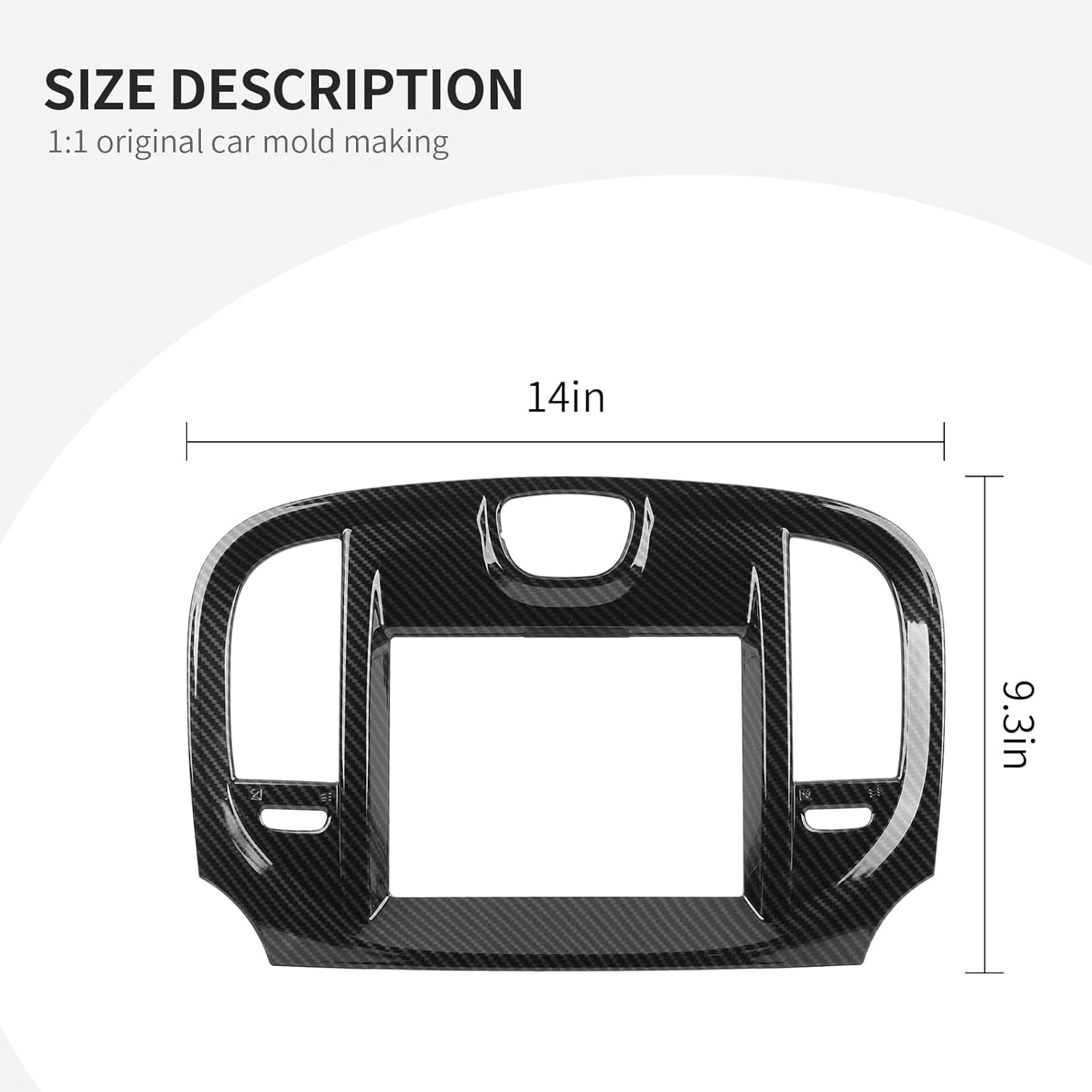 Linskip Navigation Screen Accent Trim Compatible with Chrysler 200 300 2015-2023, 300 Air Vents Cover, 300 Interior Accessories(Carbon Fiber Pattern)