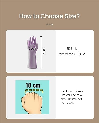 Miniatura 5 de 12 pares de guantes domésticos impermeables y duraderos para cocina, guantes reutilizables para lavar platos flocados con forro de algodón