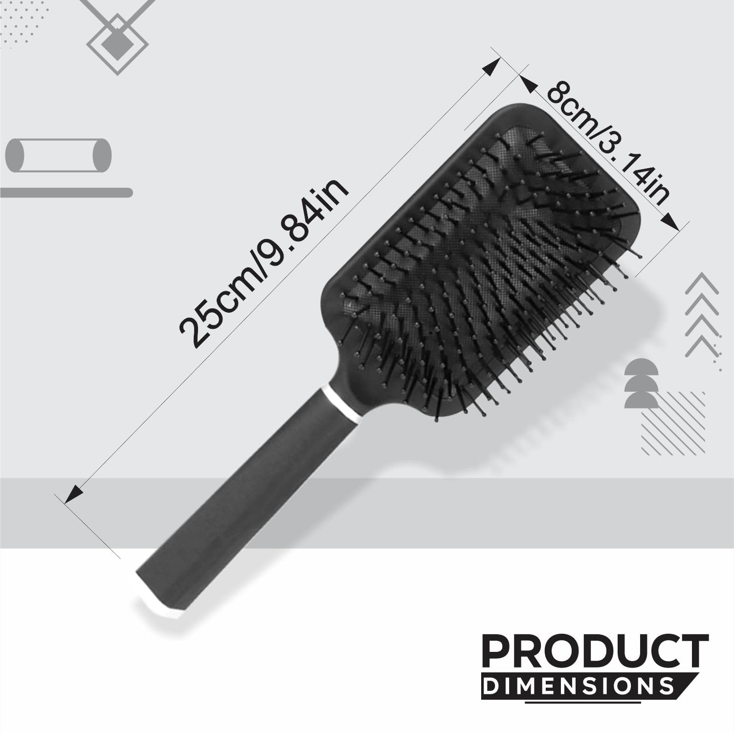 Paddle Hair Brush for Women Men & Kids Detangling Brush for Wet or Dry Hair- Anti Frizz, No Pull - Image 2