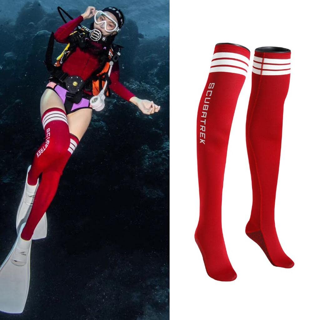 predolo Calzini Lunghi da Spiaggia da 1,5 Mm, Muta da Sub per Pallavolo, Campeggio, Rafting, Vela, Kayak E Canottaggio