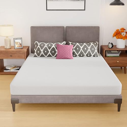 Miniatura 130 de PayLessHere Colchón individual de 12 pulgadas Colchón de espuma viscoelástica de gel firme media Blanco con funda con cremallera lavable