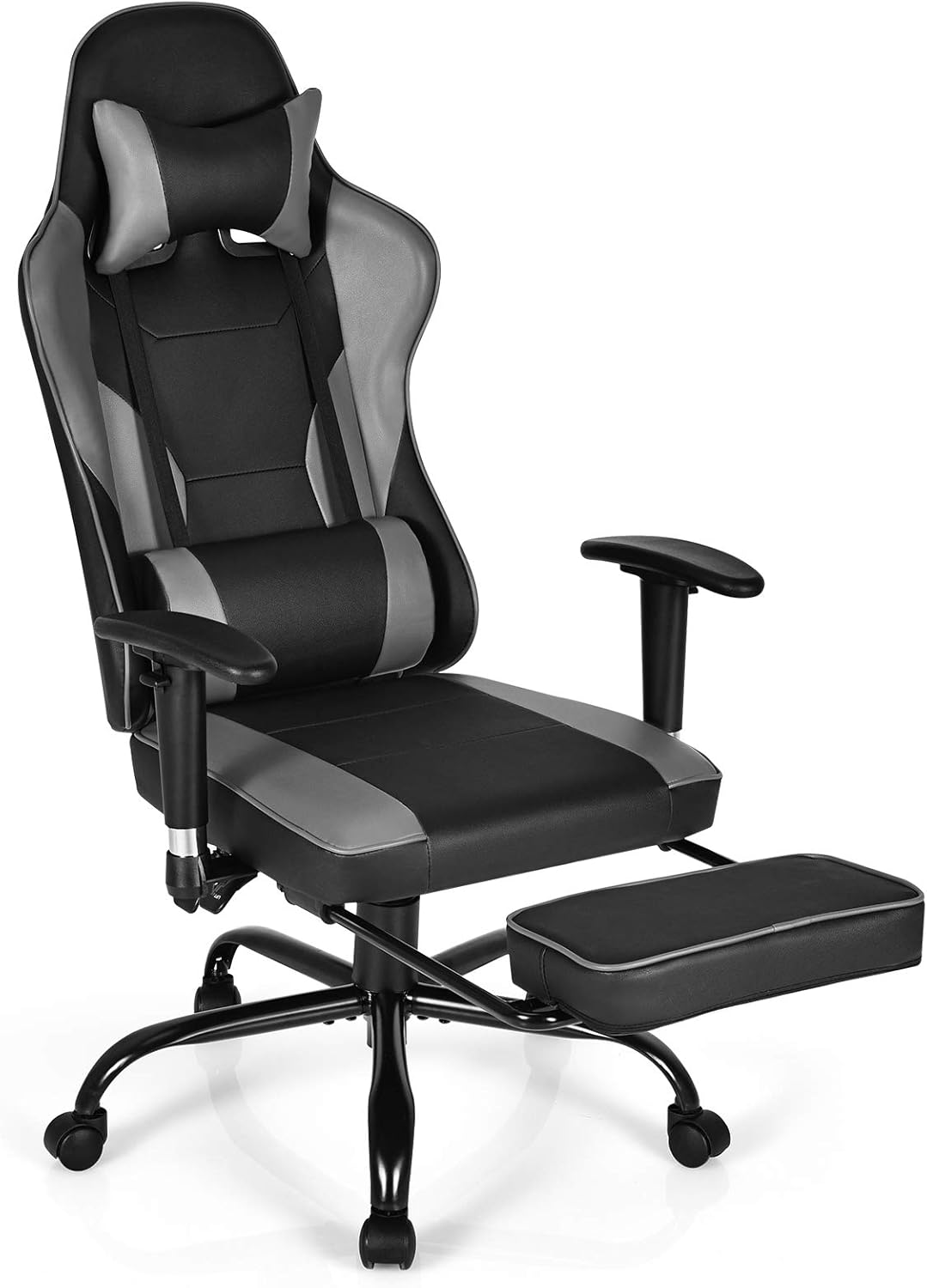 GYMAX Gaming Chair, High Back Computer Gaming Chair with Adjustable
