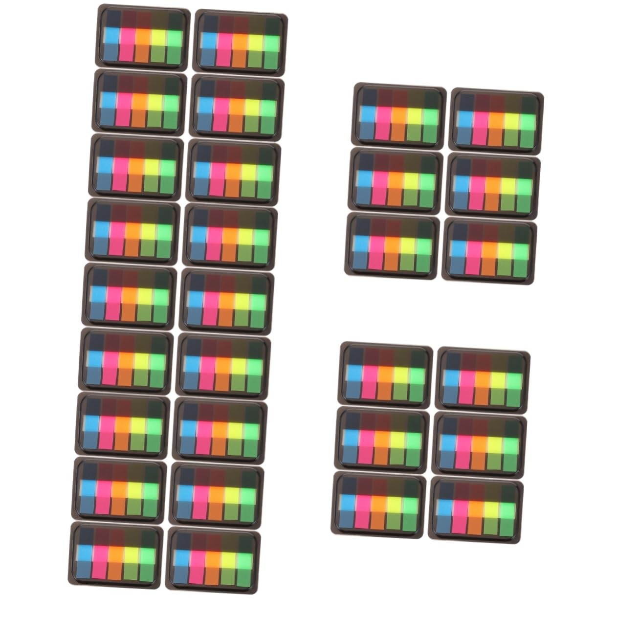 DOITOOL 5 Series Pestañas Adhesivas Fluorescentes Libros De Cajas De Notas Índices Estudio Y Oficina Marcadores De Páginas Reutilizables Y Prácticos Organización 6 Cajas*5