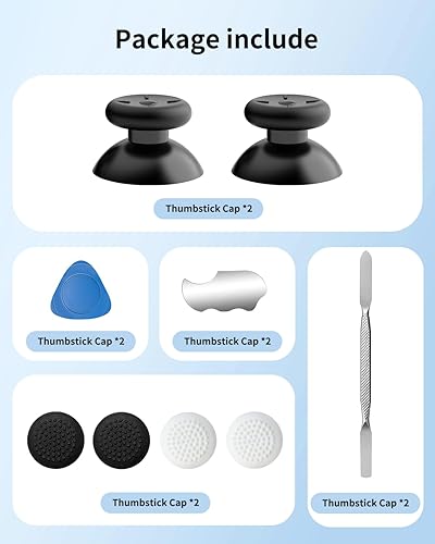 Miniatura 5 de DUXICEPIN Kit de repuesto para controlador Oculus Quest 2, kit de repuesto con joystick analógico, tapas de hongos y herramientas de metal