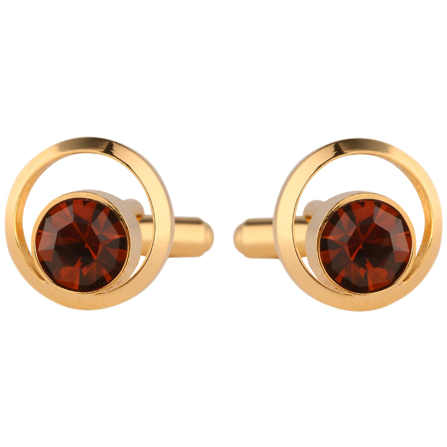 TRIPIN Cufflinks For Men Brass Silver See Through Cufflinks With Brown Stone In A Gift Box Tjhogold1876 (B07MMJNKH1) Amazon Price History, Amazon Price Tracker