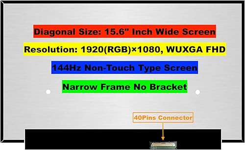 Miniatura 2 de EM EMAJOR TECHNueva pantalla de repuesto para Acer Predator Helios PH315-53-72XD FHD 1920x1080 144Hz IPS LCD pantalla LED