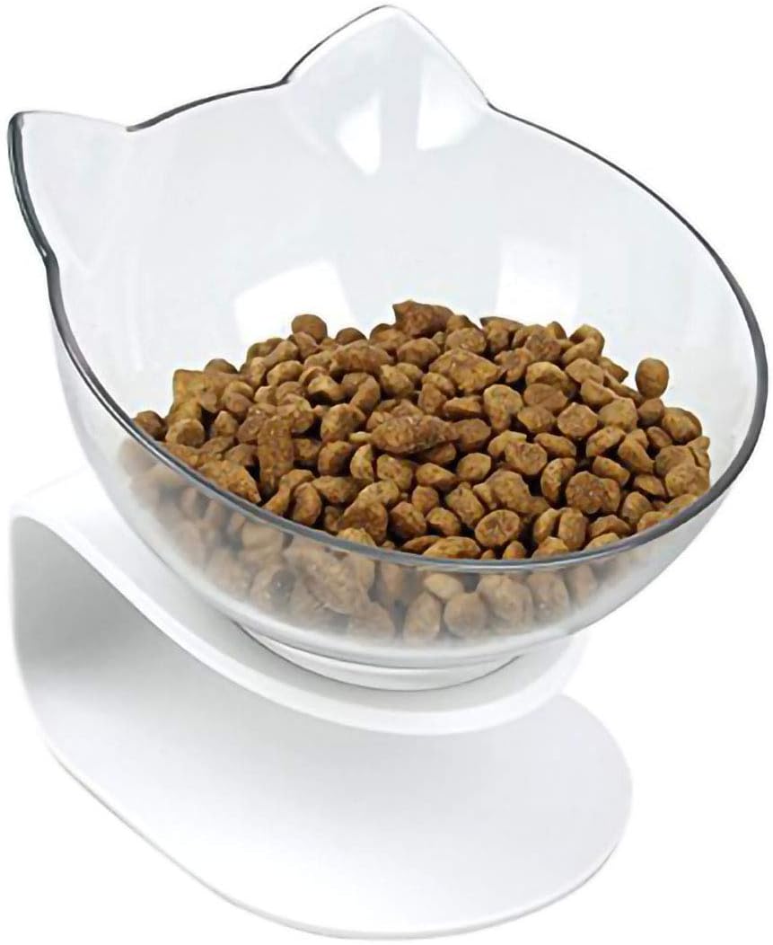 Cat Elevated Bowl, Anti-Vomit Raised Cat Food Bowls for Cats and Small Dogs-Tilted Cat Feeding Bow