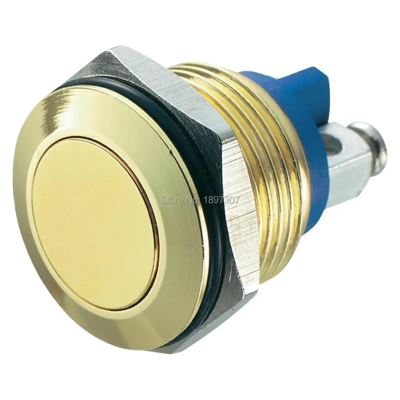 Interruptor pulsador terminal de tornillo 16mm dorado 36V para boton de panel electrico