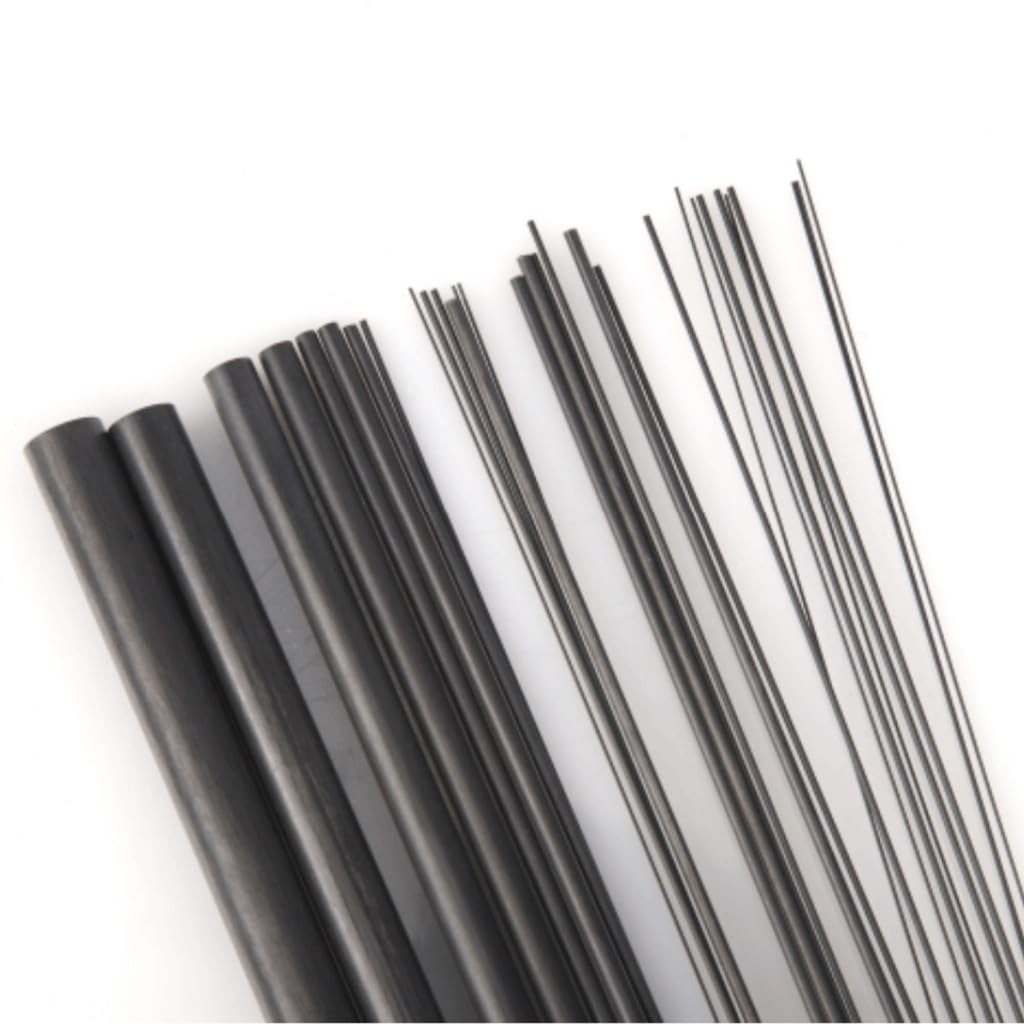 Aste solide in fibra di carbonio albero cilindrico da 500 mm for composito fai da te for aeroplano RC(10mm x2pcs)
