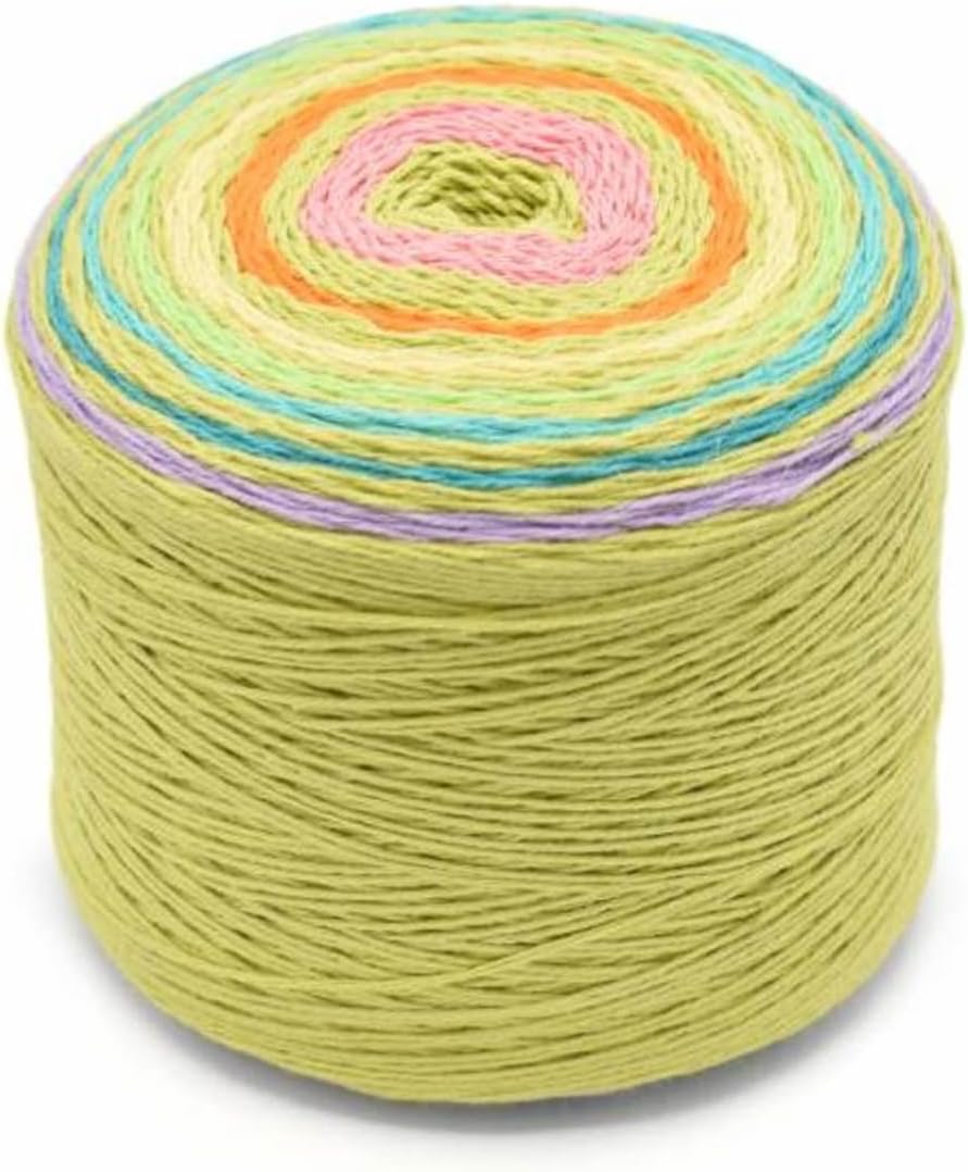 Queensland Collection - Rainbow Cake Yarn, 100% Organic Cotton, 200 g / 7 oz, 800 m / 875 Yards, Yarn Weight 2 - Fine/Sport/Baby (202 - Eggshell)