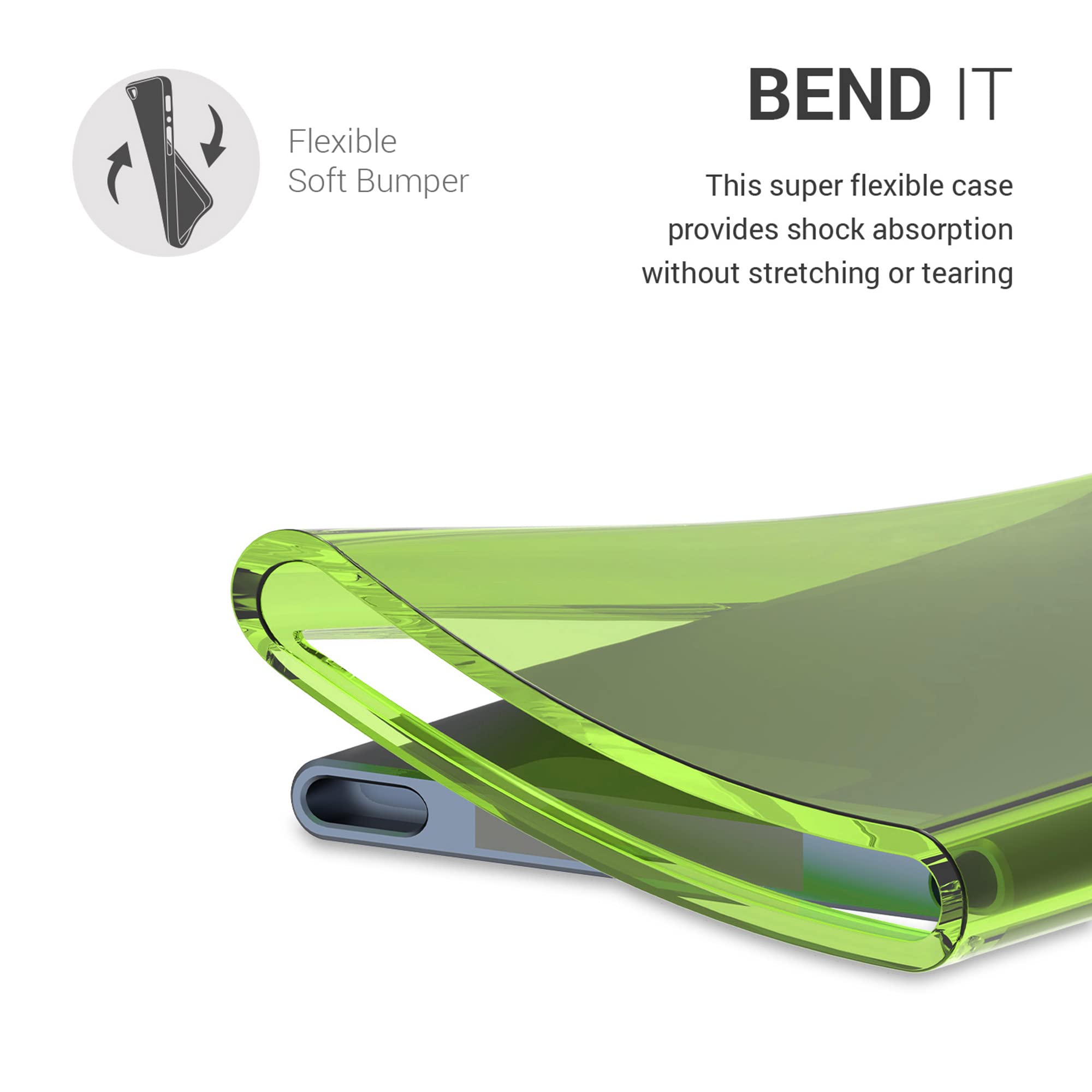 kwmobile Etui kompatybilne z Apple iPod Nano 7 - Silikonowe etui ochronne na odtwarzacz MP3 - Chartreuse