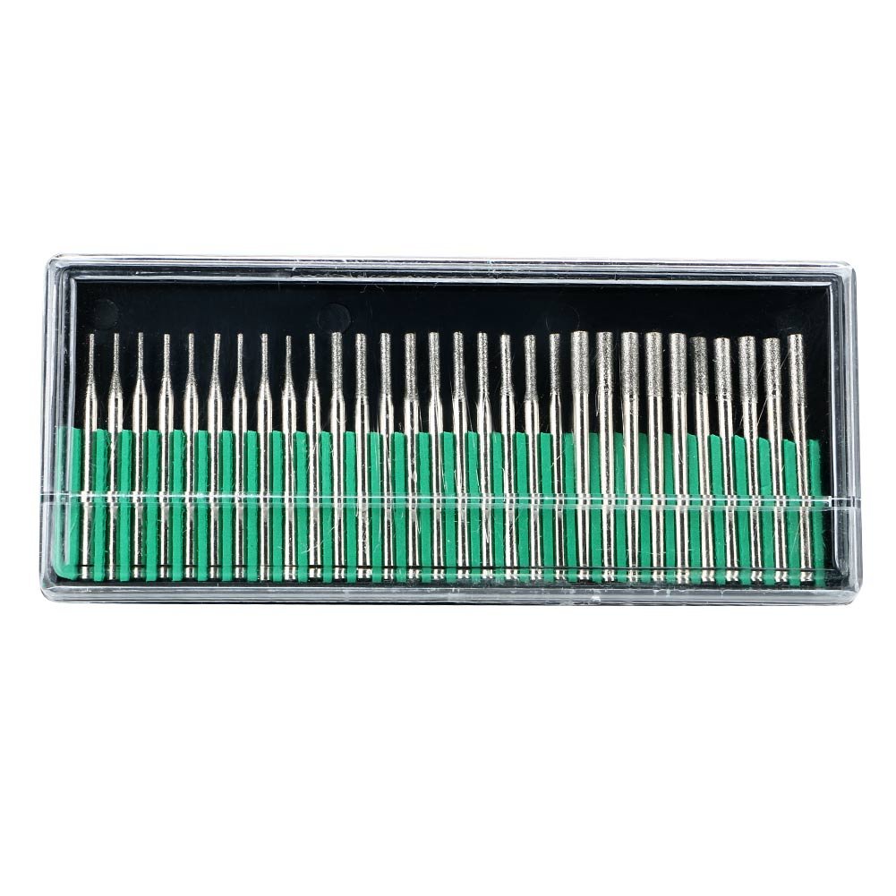 Generic 2017 Hot 30 PCS Diamond Drill Bit Cylindrical Burr Kit Jewelry Beach Sea Glass Set for Drilling Clean Holes (B071L2DB7D) Amazon Price History, Amazon Price Tracker