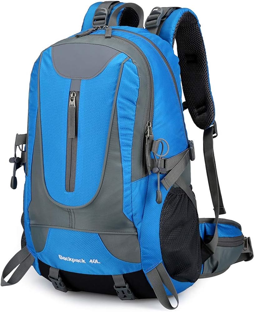 40L Men Hiking Backpack Outdoor Traveling for Mountaineering Camping (Blue) Amazon.co.uk