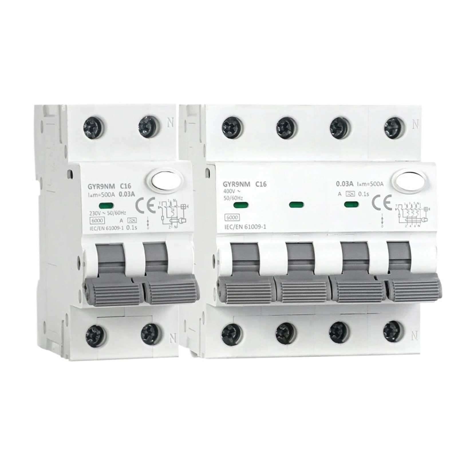 TYEXCZARF 1PCS GYR9NM Type A Leakage Protector 2P 4P Overload Short Circuit Protection Residual Current Circuit Breaker(2P 25A 30mA)